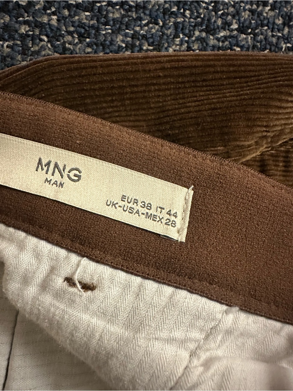 MNG Man Brown Corduroy Trousers
